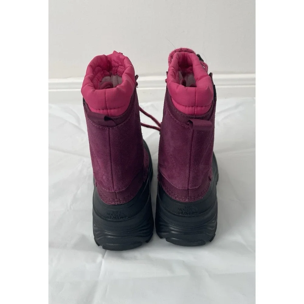 The North Face Alpenglow IV Purple Pink Waterproof Winter Snow Boots Kids Size 2